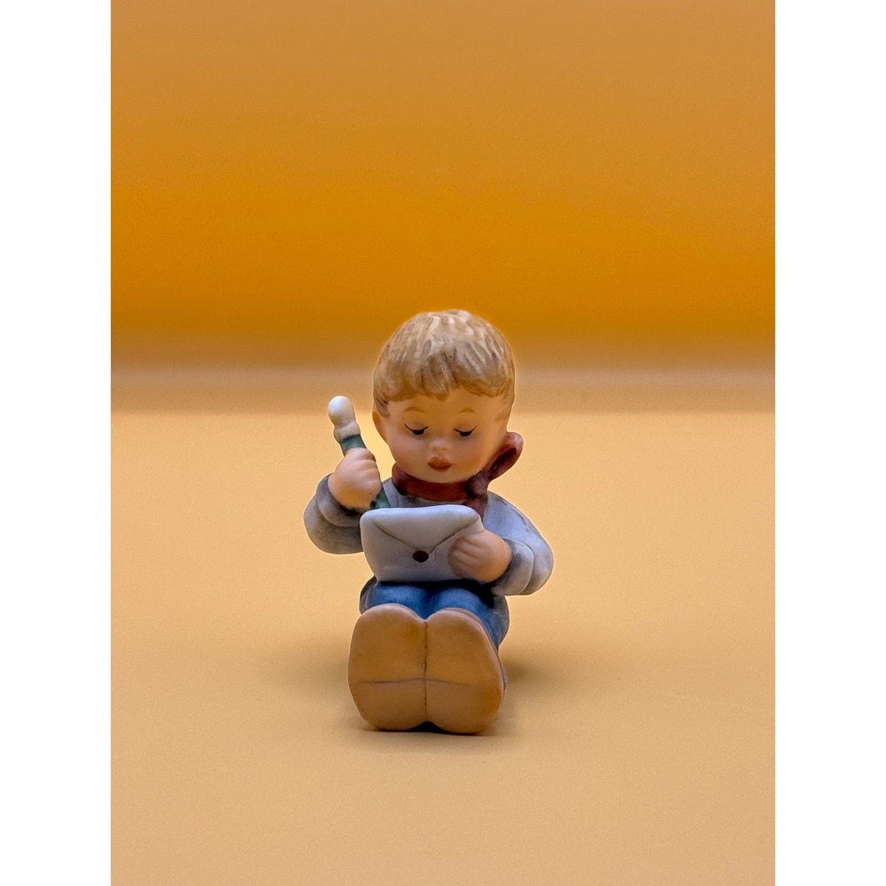 Berta Hummel Goebel Figurine Boy Writing Letter BH 53 Porcelain Vintage Decor